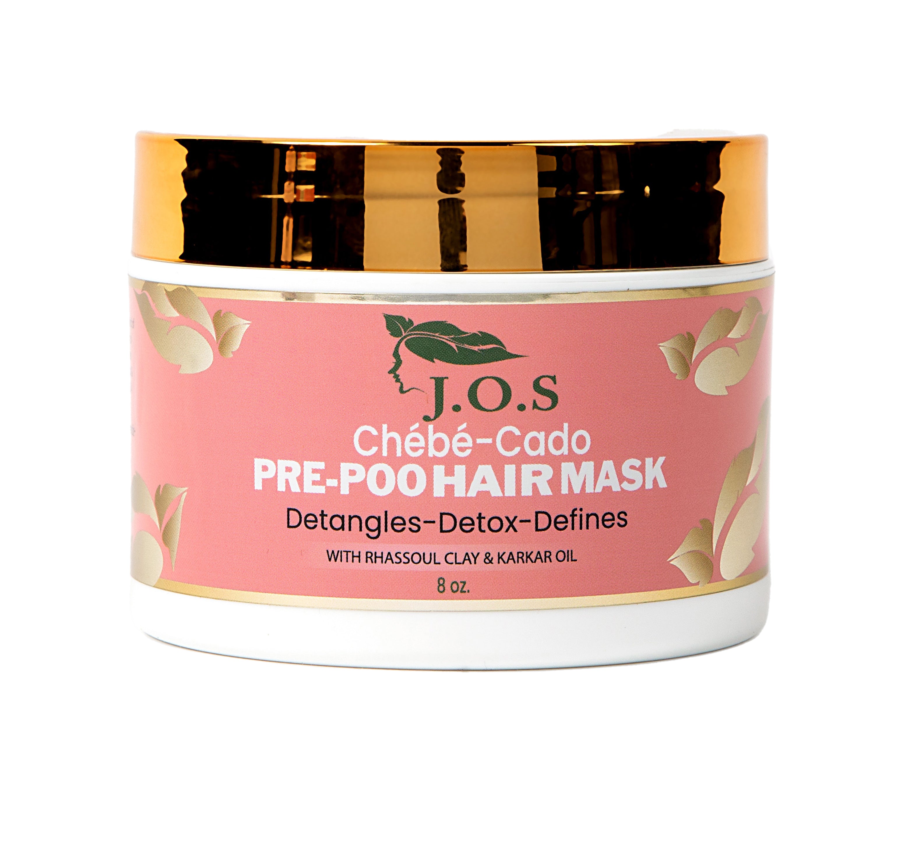 Chébé-Cado Pre-Poo Clay Mask for natural hair, designed to detangle, strengthen, and detoxify curls while prepping for easy styling. Made with Chébé and avocado for hydration and reduced breakage.