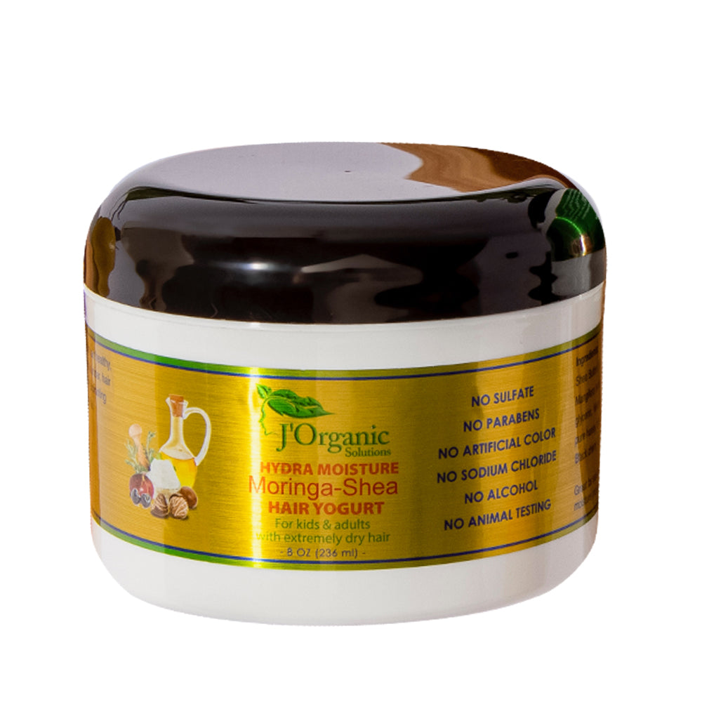 Moringa-Shea Hair Yogurt – All-natural moisturizer and curl enhancer for hair and skin.